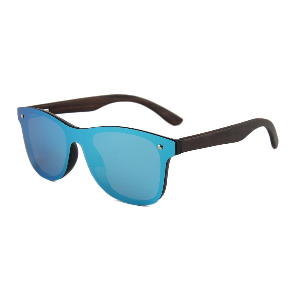 

new plastic polarized mens one piece fashion wood sunglasses