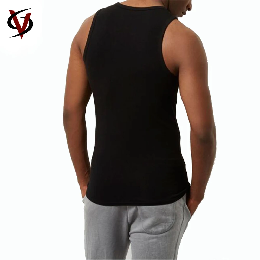 
Wholesale Custom Logo Sports Plain Gym Running Stringer Muscle Sleeveless Fitness Mens Tank Top in Bulk 