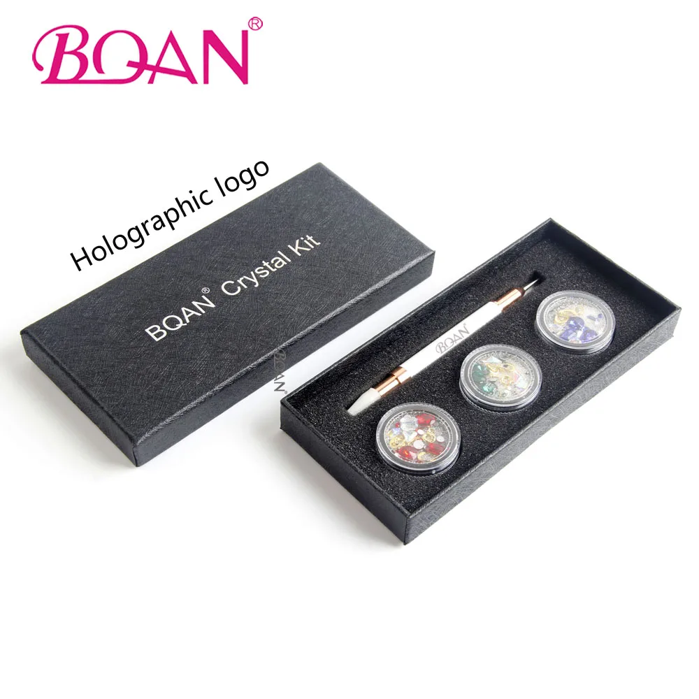 BQAN Wax Nail Art Dotting Tools with Rhinestones Nail Art