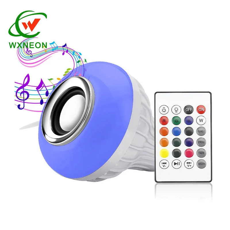 Colors Changeable Music Playing Bluetooth Speaker Intelligent Led Light Bulb