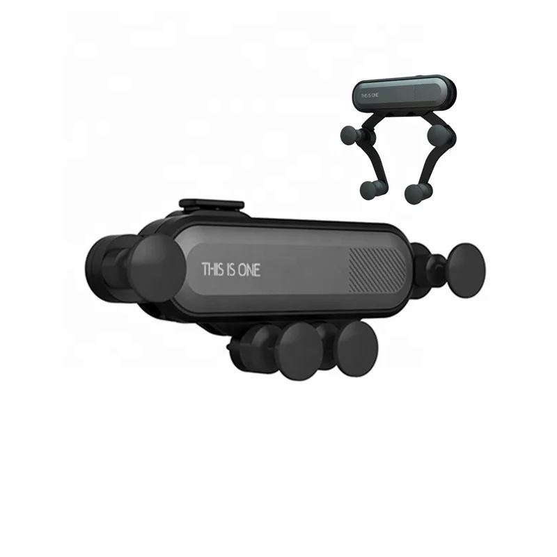 

Universal Mini Air Vent Mobile Cell Stand Gravity Car Mount Phone Holder, Grey;silver;red