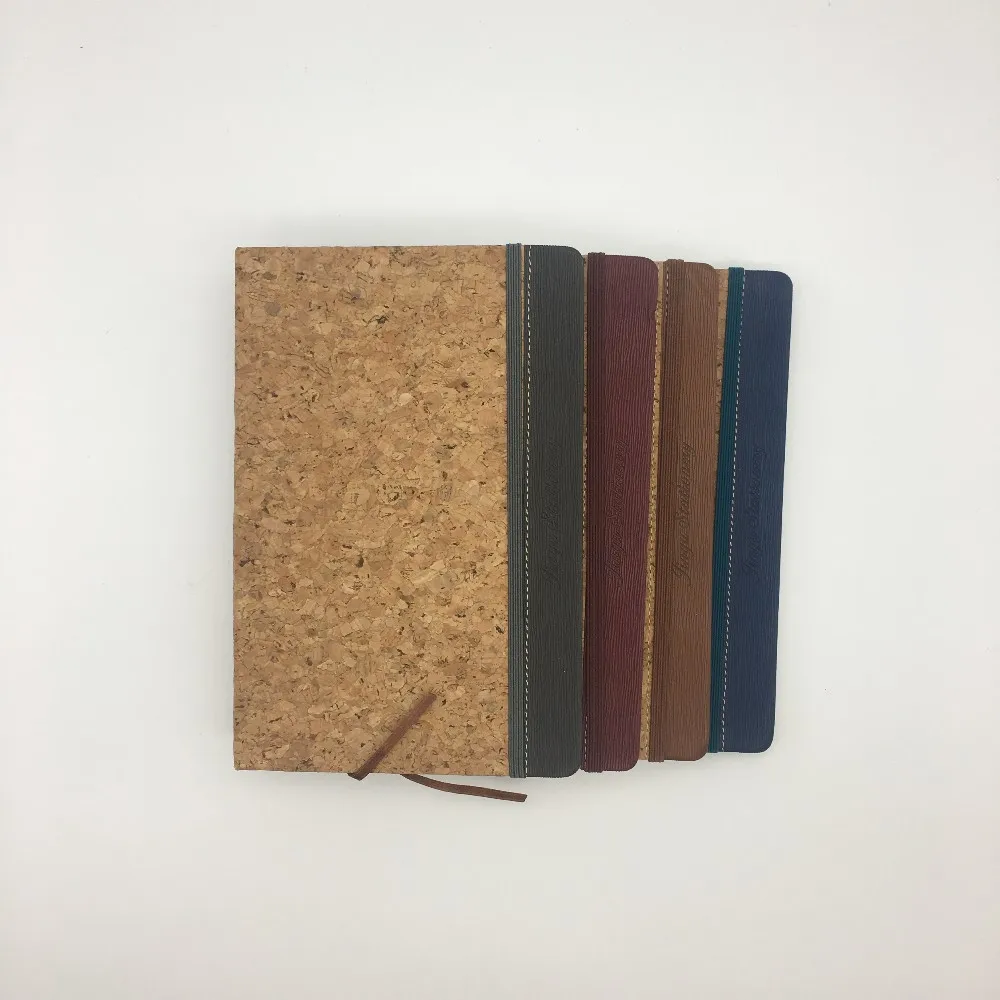 A5 A6 Cork Cover Notebook With Elastic Band And Page Marker For