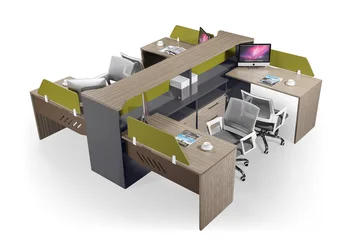 Office Furniture Type And Mdf Material 4 Seat Workstation Office Furniture Type And Mdf Material