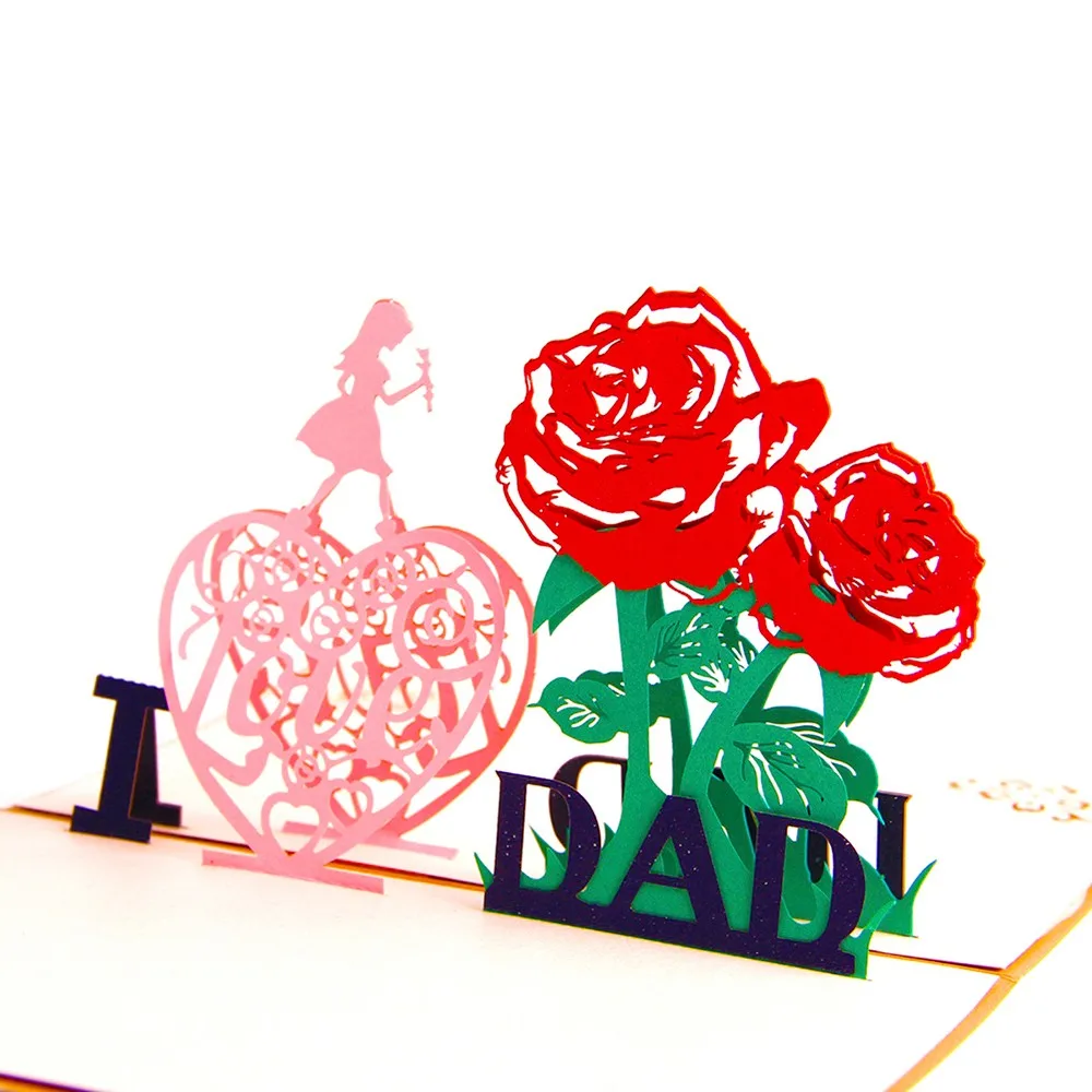 Cartes De Voeux Papeterie Super Papa 3d Pop Up Carte La Fete Des Peres Pere Anniversaire Maison