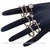 2016 Cheap gold plating midi reguler wedding ring set shiny acrylic stone rings for women