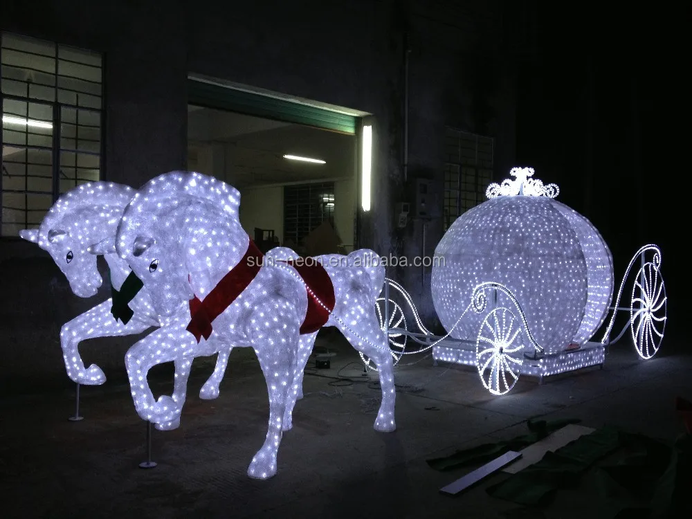 Large Outdoor Lights Horse Led Acrylic Outdoor Christmas Decorations ...