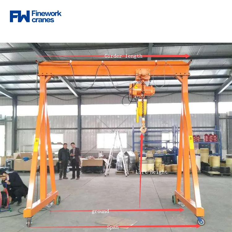 4 Wheels Mini Gantry Crane A Frame Mobile