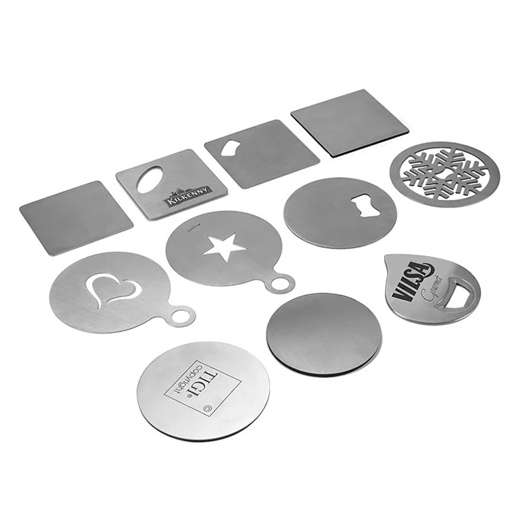 

Stainless Steel Coasters With Holder Drink Pad, Customized color