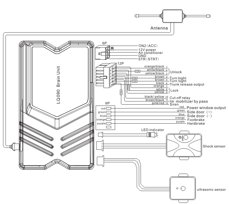 Security alarm auto security system схема подключения