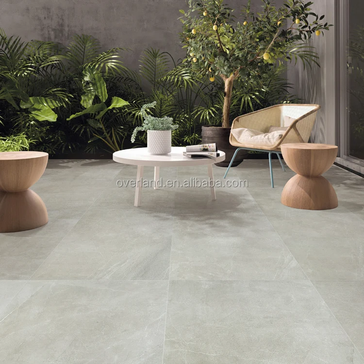 Large size cement look grey color porcelain floor tile