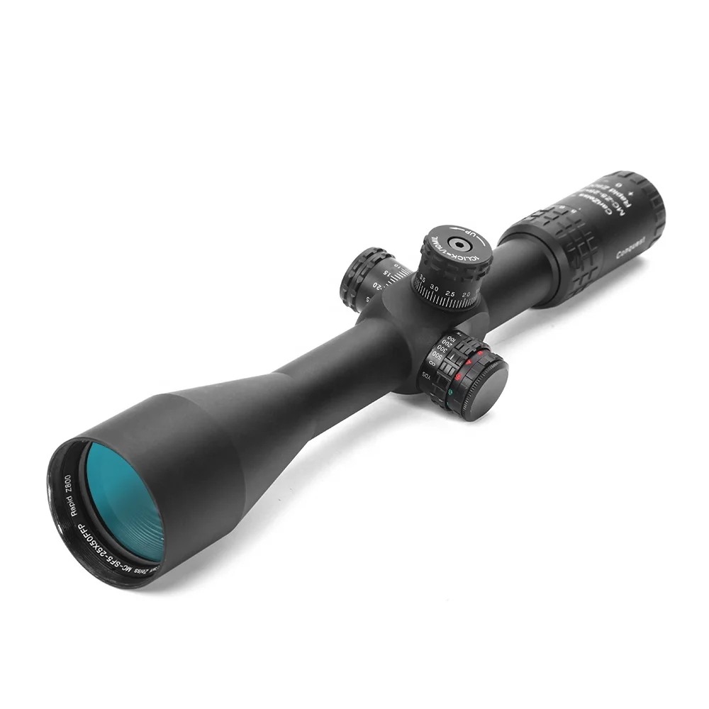 

HY Riflescope 5-25x50 FFP Side Parallax Tactical Optics Hunting Scopes R/G/B Illuminated Reticle Rifle Scope, Black