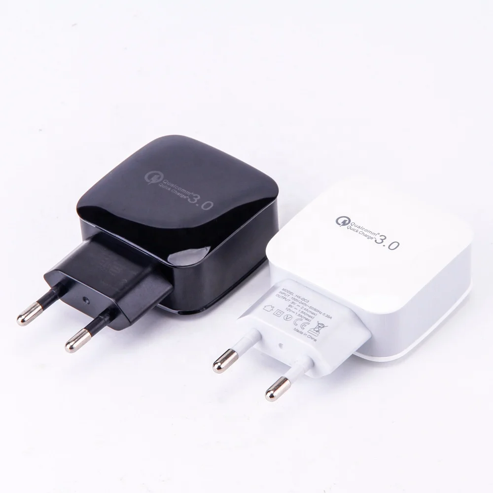 

Quick Charge Adapter Ac 100-240v Black White Color US EU Plug Multi Travel Qc 3.0 Usb Wall Charger For Phone Faster Charger