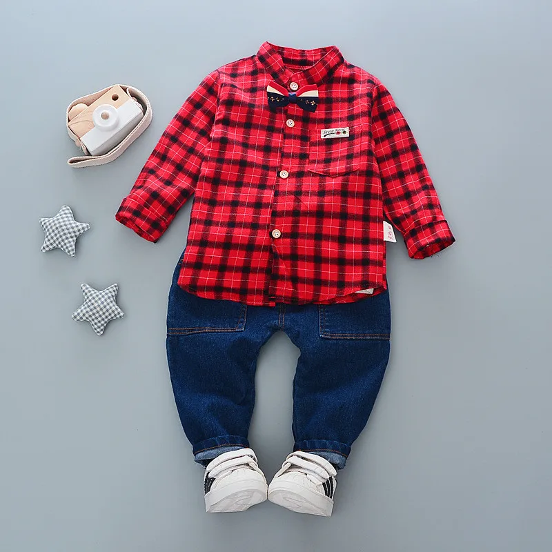 

Kids Outfits Children Boys Plaid Clothes Baby Boys Clothing Sets, N/a
