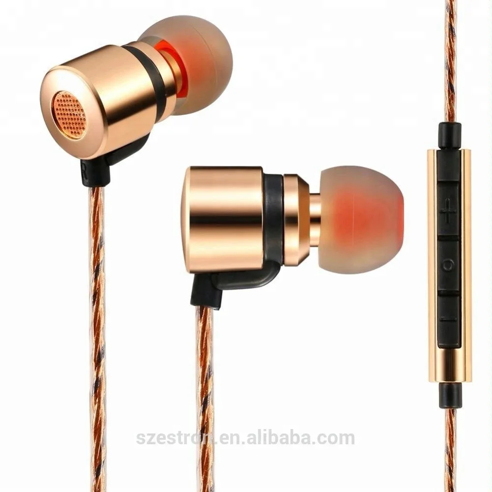 

High Quality Dual Drivers Earphones TIMMKOO In-Ear Headphone Noise Cancelling Earbuds with Mic Triple Driver Hybrid Earphone, Rose golden