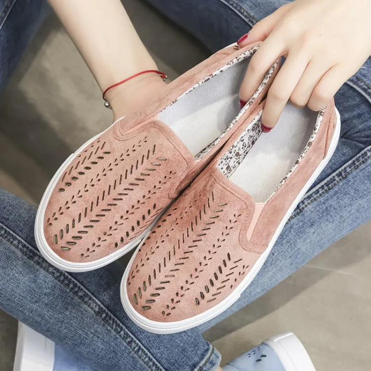 

Women Casual Comfort Canvas Shoes Plimsolls Flats Slip On Loafers Sneakers