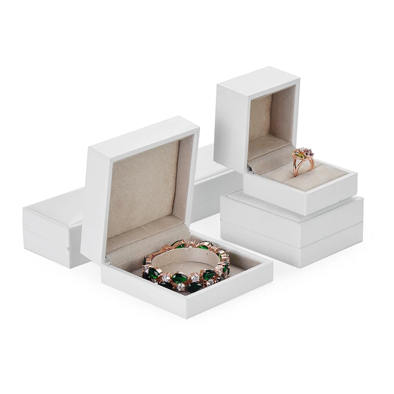 

custom brand logo gold printing high quality pu leather festival gift package ring necklace bracelet luxury jewelry box, Customized accept