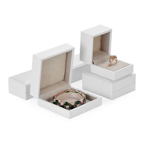 custom brand logo gold printing high quality pu leather festival gift package ring necklace bracelet luxury jewelry box 2