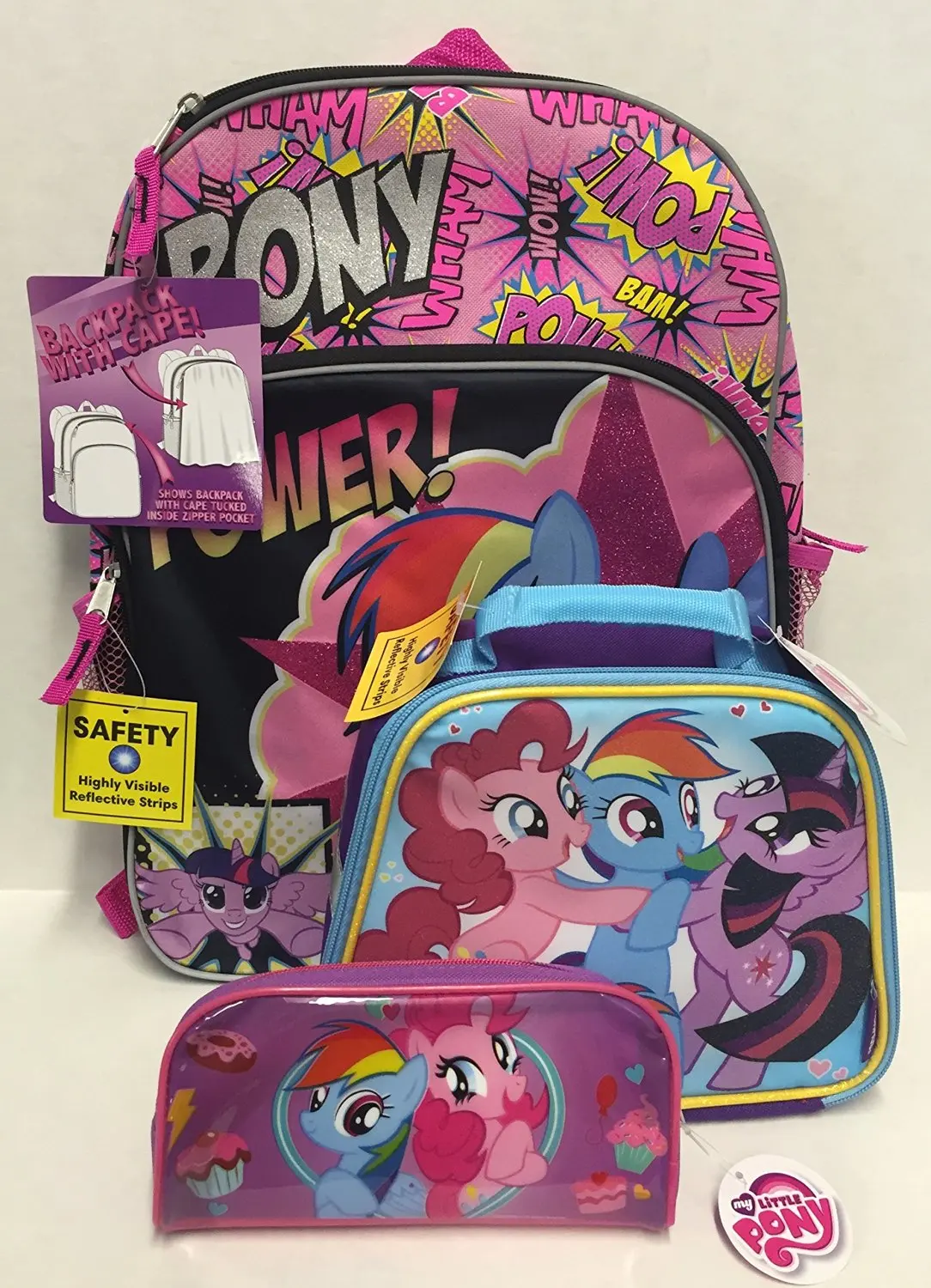 my little pony backpack with lunchbox