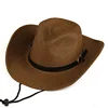 Natural cowboy straw hat High quality cowboy hat kids