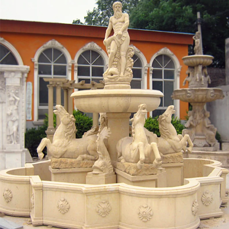 Hot Sale Antique Garden Water Fountain With Horse Statue Buy Garden