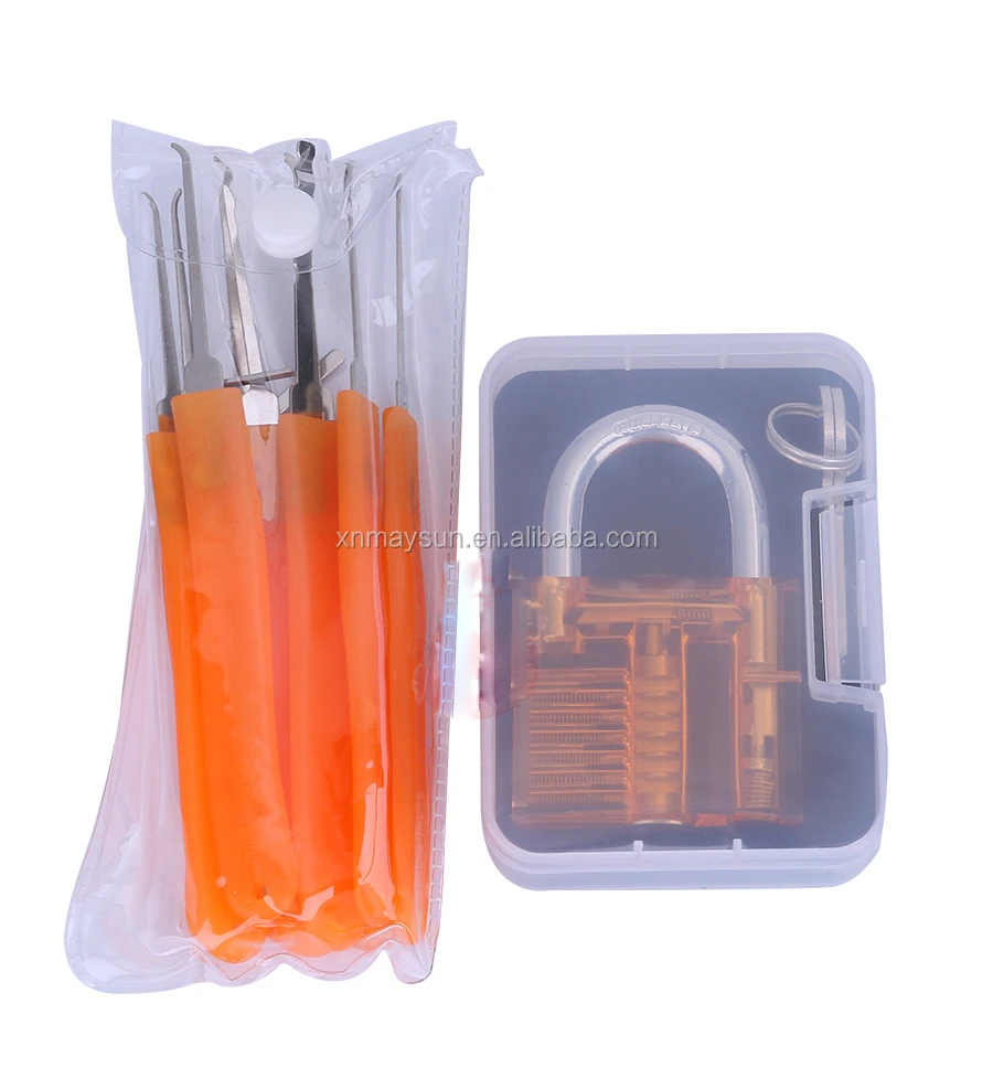 Stainless Steel 9pcs Lock Pick Steel Door Mortise Lock Set New Lockpick