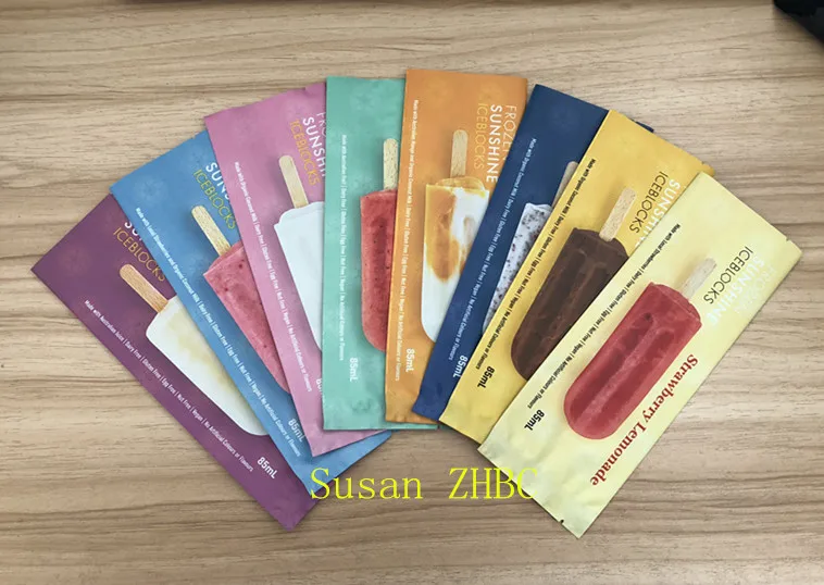 Custom Printed Biodegradable Ice Popsicle Packaging Bags Ice Cream
