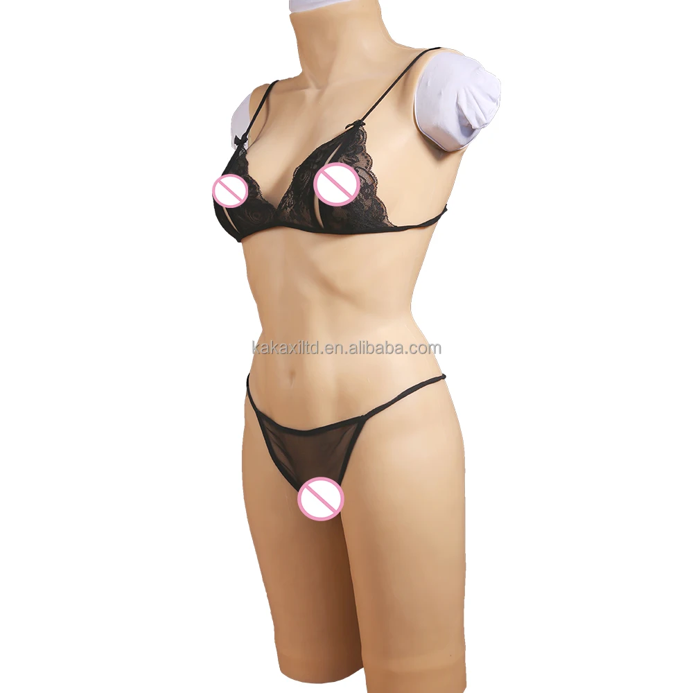 C Cup Female Silicone Body Suit One-Piece Short Pants Silicone Breast Transgender Crossdress