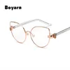 Boyarn Ladies Clear Female High Quality 2018 Women Vintage Designer Pearl Glasses Frame Eyewear Cat Eye Optical Glasses Frame