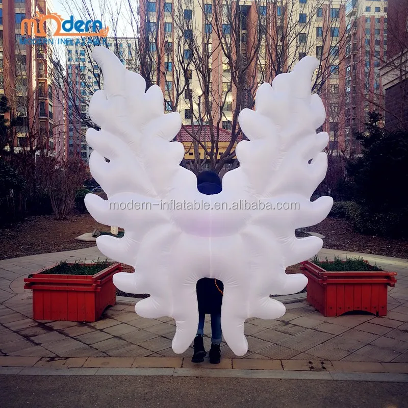 Carnival Dancing Performance Inflatable Christmas Snowflake Costume For