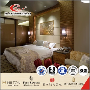 Wood Slat Abs Bed Frame Bed Base Queen Headboard Foot Board Hotel