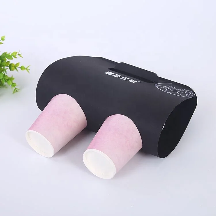 
Disposable Paper Cup Holder Tray 2 Cup Coffee Tray 
