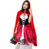 Adult Little Red Riding Hood Fancy Dress Costume Fairy Tale Party Outfit Ladies