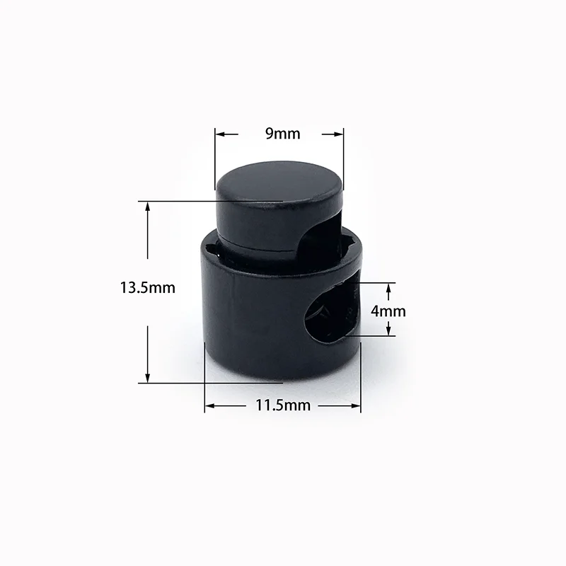 
Sale of matte black metal spring rope lock end stopper 