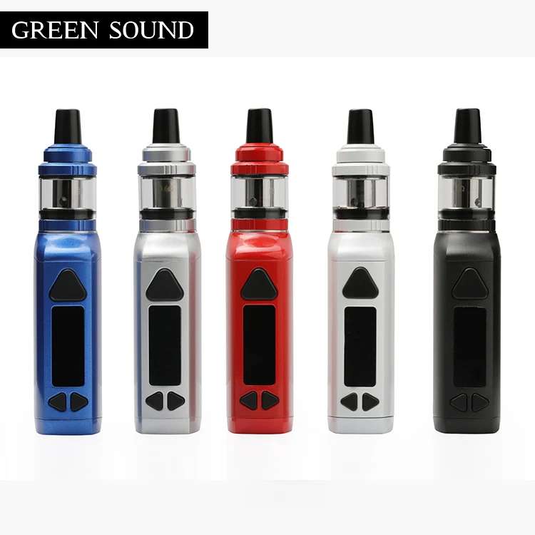 

Top filled e cigarette vape mod kit 80W Box mod with 0.3 ohm glass tank