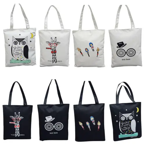 

Promotional Eco Organic Custom Printed 7oz Cotton Bags Shopper Beach Bag, White color or other customized pantone color