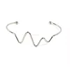 2017 Top Sale Wave Shape Wire Plain Cuff Bangle, Artificial Bangles