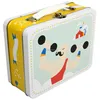 rectangle colorful plastic handle lunch tin box