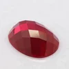 Faceted blood red ruby corcundum flat ruby gemstone jewelry ruby