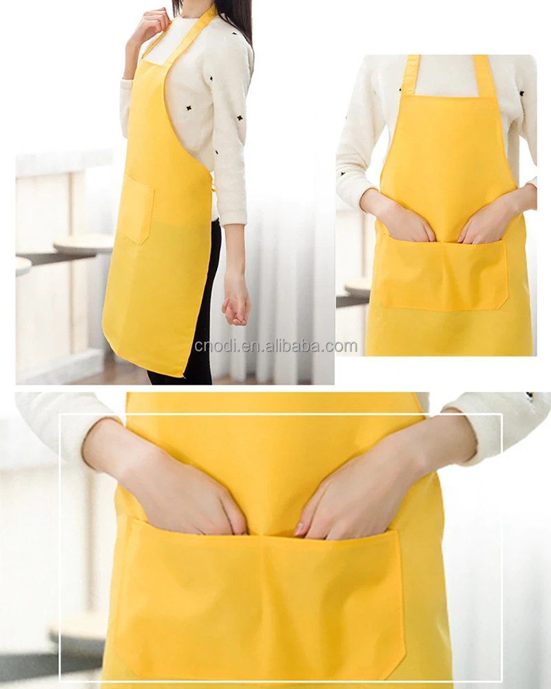 
OEM chef cooking black grilling apron bib kitchen apron bbq with customized logo with 2 pocket 