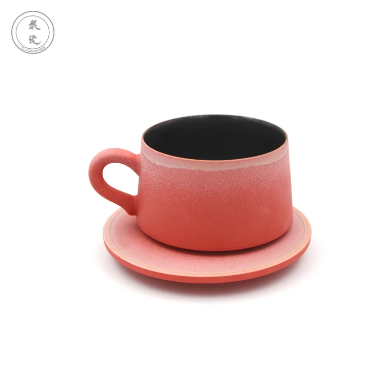 

Handmade ceramic fashion pink coffee mug