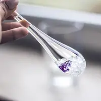 

Natural Gemstone Decorated Cocktail Drink Borosilicate Glass Crystal Stirrer