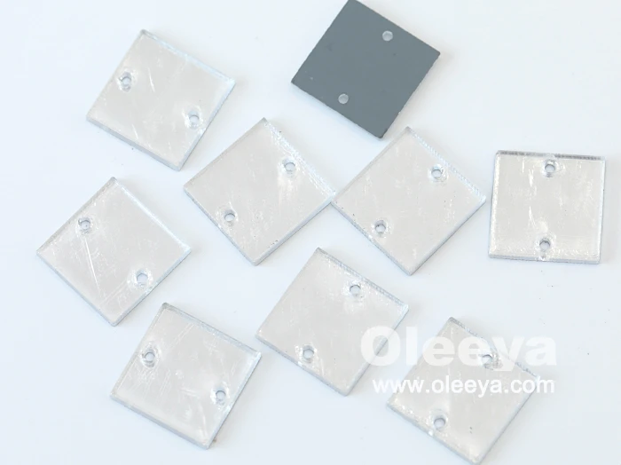 Factory Price Over 35 Shapes Flat Back Beads Mirror Sew on Acrylic Rhinestone With PVC Protective Film for Evening Dressing
