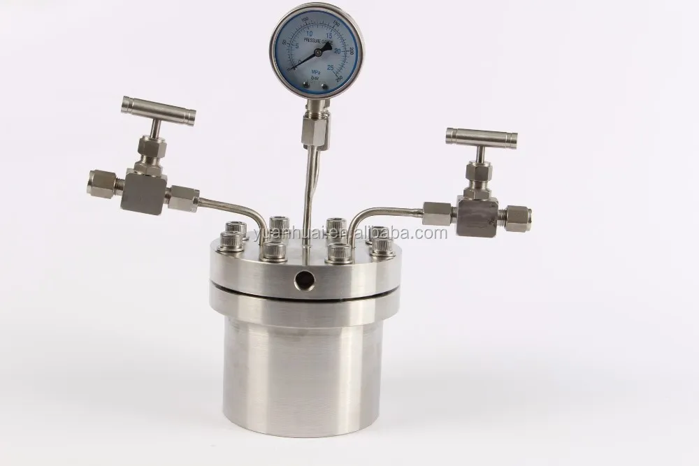 Small Volume High Pressure Reactor Autoclave With Pressure Gauge - Buy ...