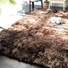 Promotional Indoor Modern Shag Area Silky Smooth 140x200cm solid color rug gradient microfiber plush floor carpet