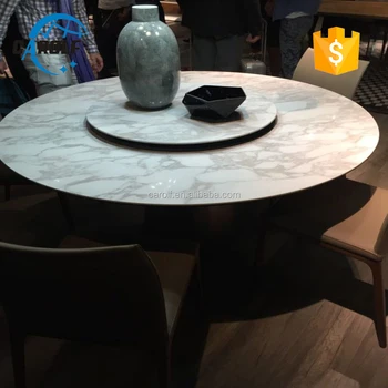 8 Seater Marble Round Dining Table With Lazy Susan - Buy Marble Round