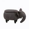 Hot stamping leather Animal Elephant Shaped Ottoman Footstool Home Furniture Kids Stool