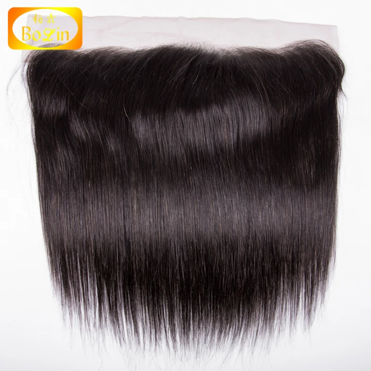 

Brazilian Straight Hair 13x4 Ear To Ear Pre Plucked Lace Frontal Closure With Baby Hair Remy Human Hair Free Part, Natural color