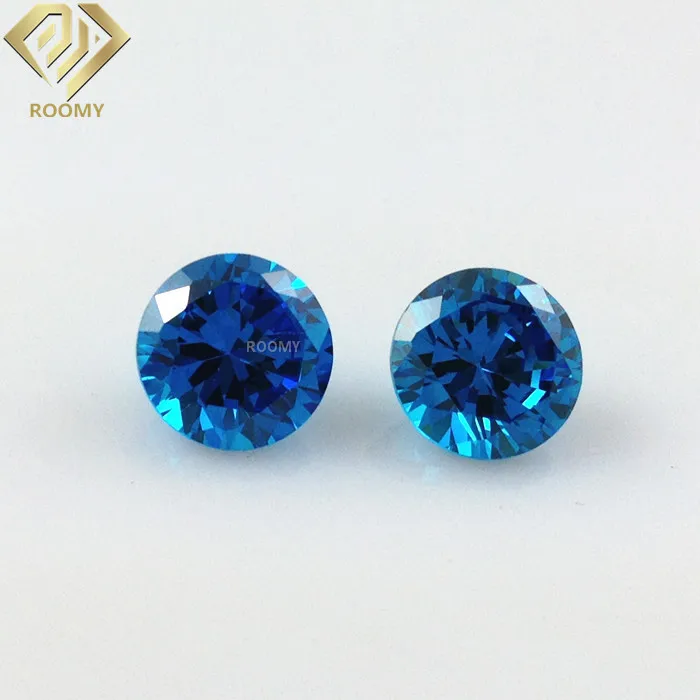 Azul zafiro sueltos piedras zirconia cúbico CZ Redondo Brillante Diamante 1-5mm