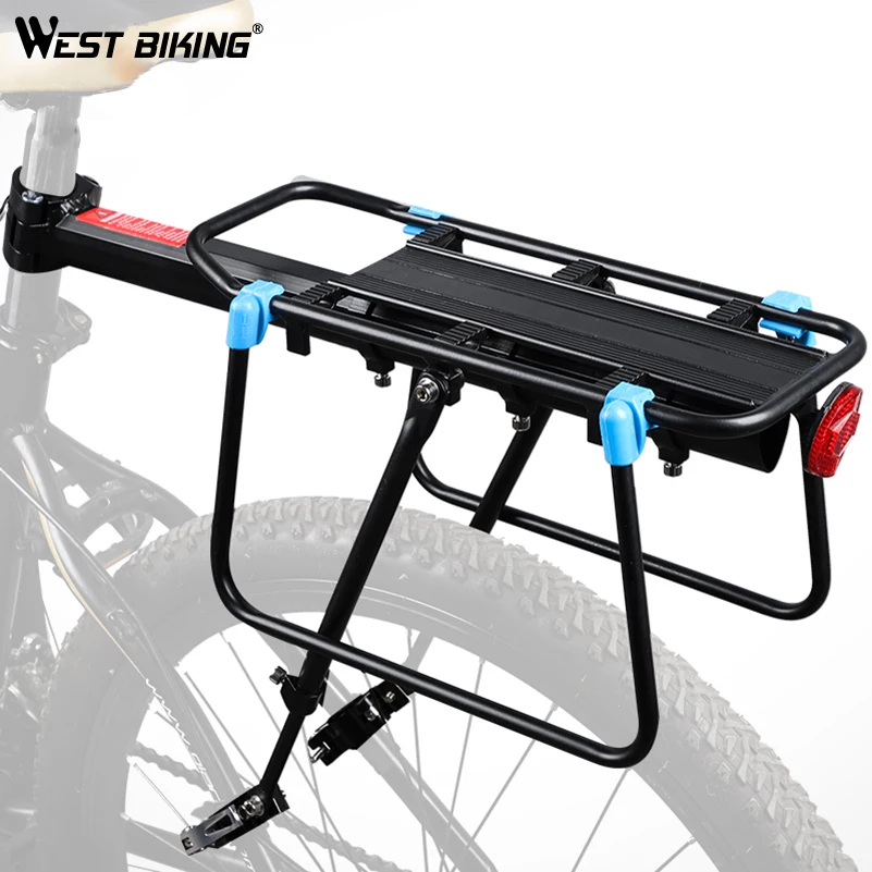 

WEST BIKING Bicycle Luggage Carrier Cargo Rear Rack 20-29 Inch Bikes Install Tools Shelf Mountain Cycling Rear Rack, Black