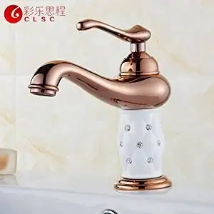 FAYM-European antique brass gold plated hot and cold lavatory faucet